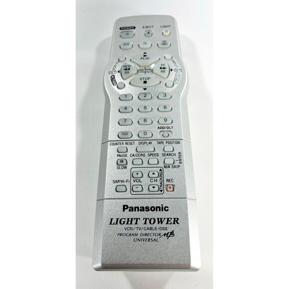 Panasonic Light Tower Remote Control Universal VCR TV CABLE DSS LSSQ0386 Tested - Picture 2 of 9